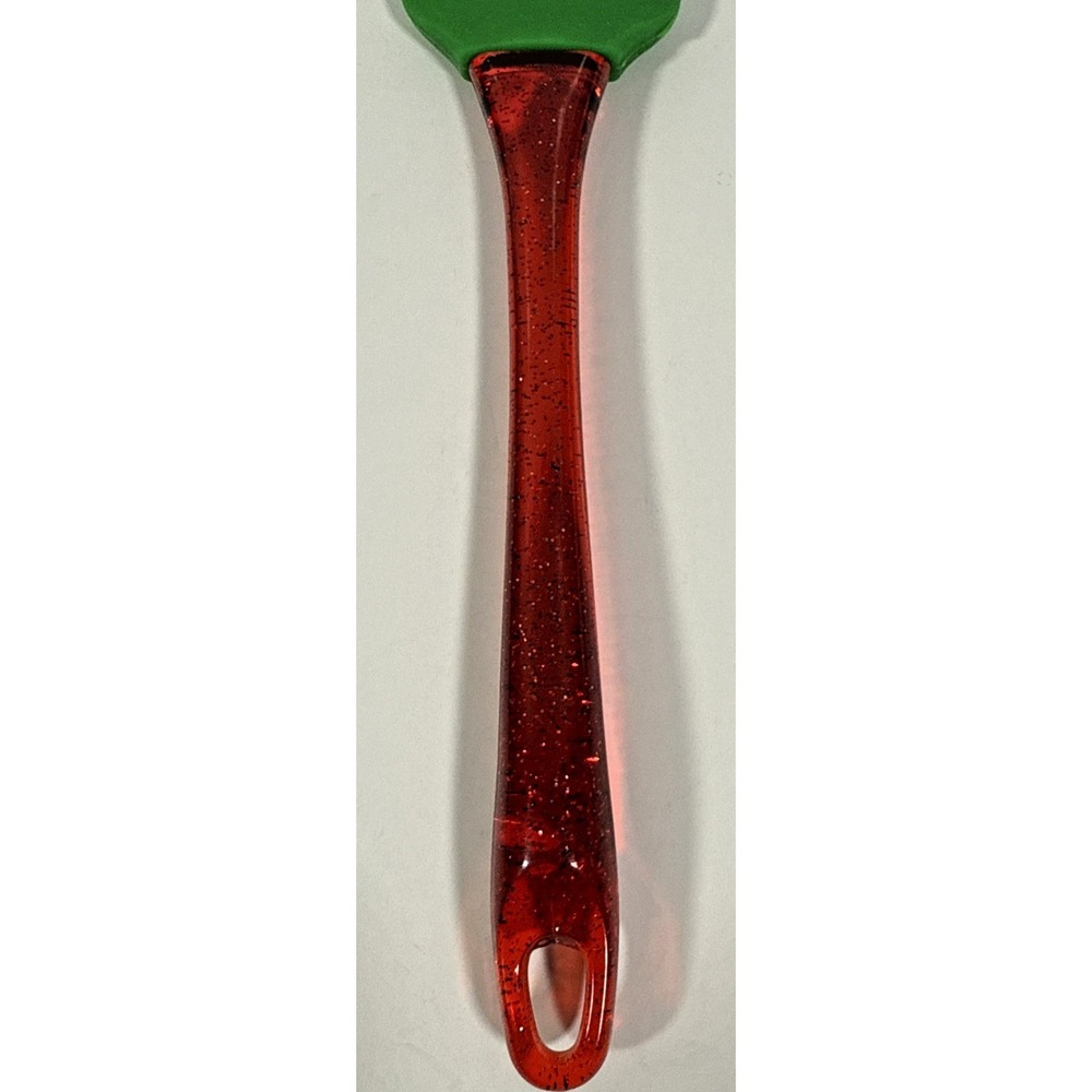 Unbranded Christmas Spatula and Pie Server Set OS Green Santa Tree Glitter - Picture 6 of 10